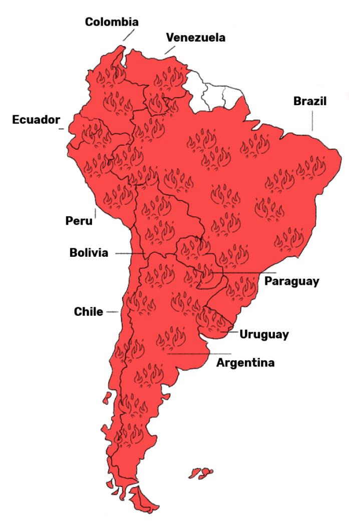 (data taken from the NASA's Fire Information For Resource Management)